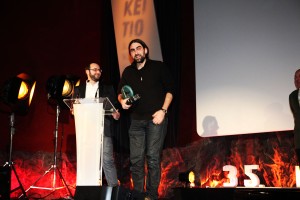 35. Euskal Zine Bilerako sari banaketako une bat