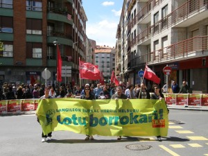 Maiatzaren Leheneko manifestazioa, iaz, Lekeition