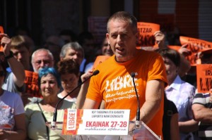 Txerra Bolinaga, zapatuan, Zarautzen. Argazkia: Urola Kostako Hitza