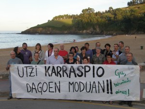 SOS Karraspiok proiektuaren aurka egiteko egindako agerraldi bat