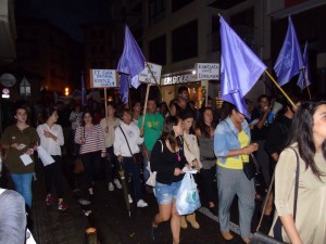 Eraso sexisten kontrako manifestazioa Lekeition. Argazkia: Potxuak Martxan