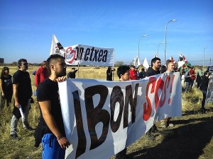 Alcala Meco aurrean egindako elkarretaratzea