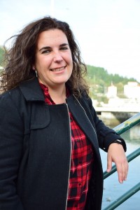 Urtza Alkorta Arrizabalaga, zubi harresia eraiki zen zubiaren ondoan