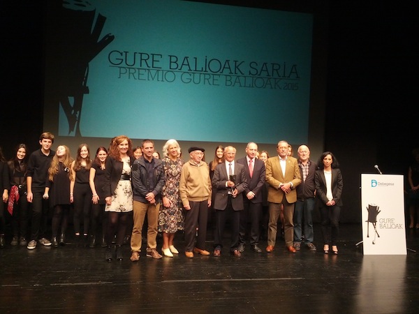 Antonio Cancelok jaso zuen 2015eko Gure Balioak saria