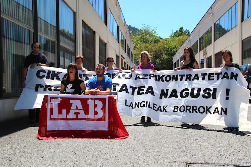 Roal CB-ko langileak eta LAB sindikatuko ordezkariak, Gardotzan