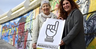Angelita Burgoa eta Urtza Alkorta Donostiako manifestaziorako deia egiten
