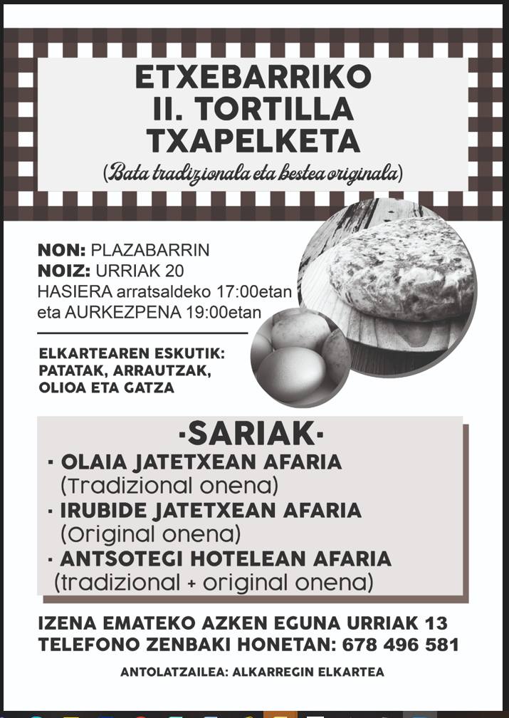 Etxebarriko Tortilla txapelketa