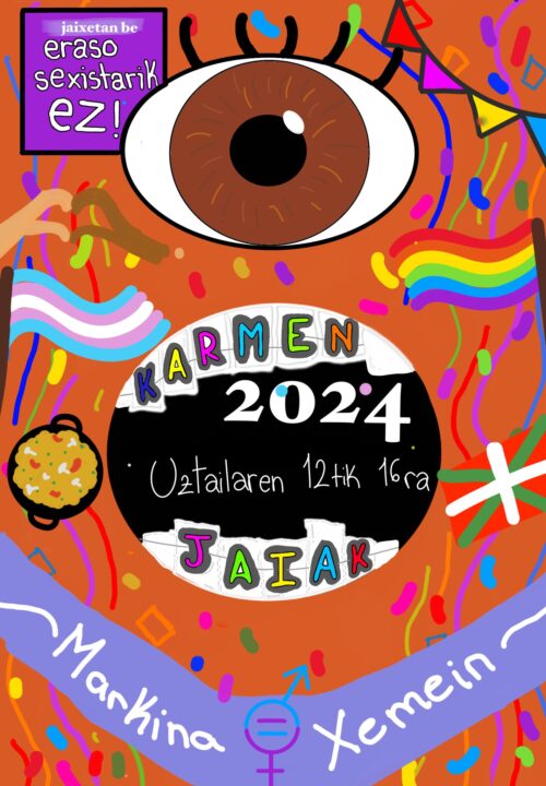 2024ko karmen jaietako umeen kartel irabazlea. Argazkia: Ainara Bereziartua.