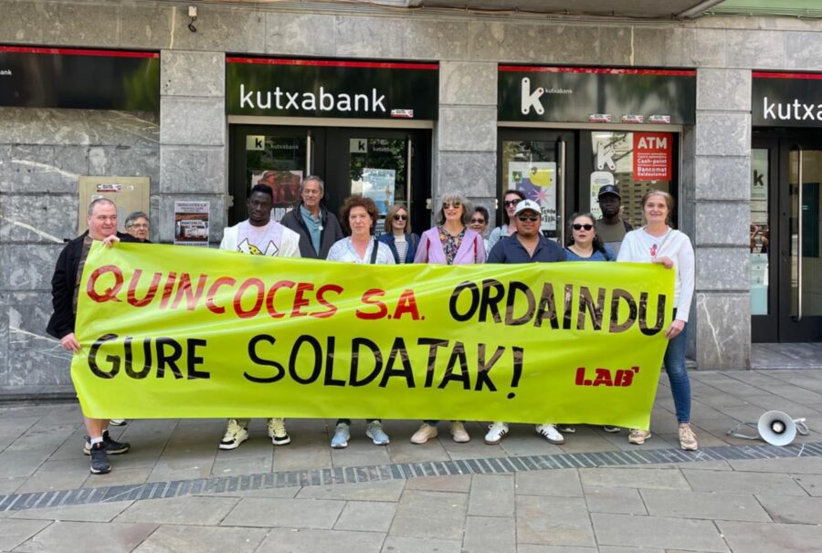 Quincoces enpresako langileak greban